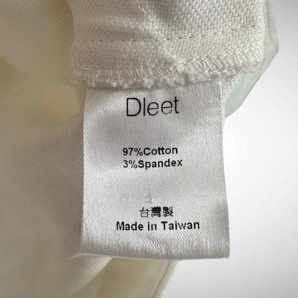 Dleet Cowl Neck‎ White Cotton Top Blouse Boxy Contemporary Clean Girl Aesthetic - Picture 5 of 7